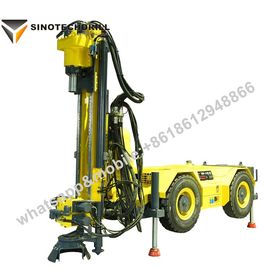 Four Wheel Mounted Dust Collector Raise Boring Machine , 100m Underground Dth Drill Rig